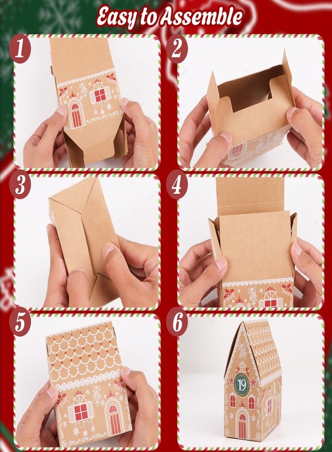 LOKIPA Christmas Advent Calendar Boxes, 24 Days Empty Advent Countdown Gift Boxes for Xmas Party Decorations Supplies - Image 3